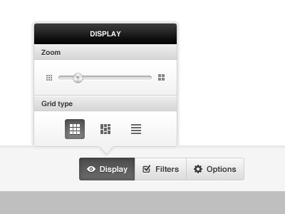 Dribbble Display options by Clément Faydi #white #black #ui #slider #popup