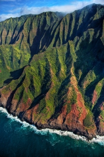 Na Pali Coast aerial - Kauai, Hawaii | Flickr - Photo Sharing! #green #color #valley #landscape