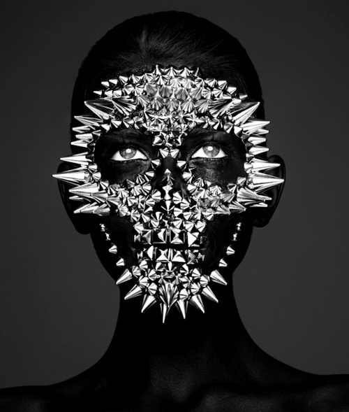 This happens all the time. #bizarre #white #silver #eyes #black #photography #face #portrait #and #metal #skull #beauty