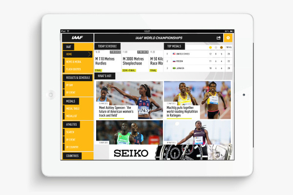 International association of athletics federations | Phileman Agence de communication et de design Nantes / Lorient #ux #ipad #design #interface #ui #tablet #app