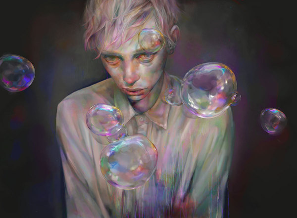 tumblr_m97wz1eZLy1rcmh06o1_1280.jpg (1200×882) #xhxix #portrait #multicolor #painting #skin