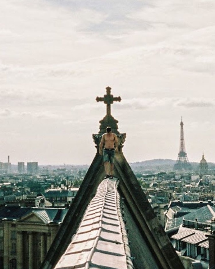 #paris #grifters #rooftop #graffiti