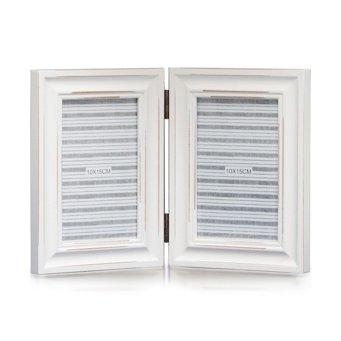 Ant White 2 Side Photo Frame, 20cm x 23cm