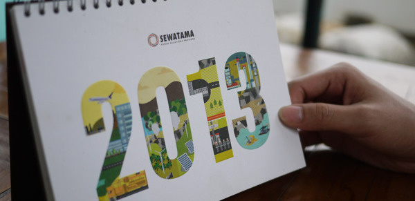 Sewatama Calendar & Planner 2013 #illustration #typography