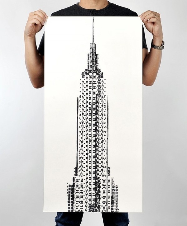 Cyclist Empire 2 #limited #bicycle #print #tire #empire #the #wheel #building #state #track #poster #painting #bike #art