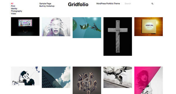 Gridfolio - Minimal Portfolio Theme for WordPress #portfolio #design #based #website #grid #photography #minimal #art #wordpress