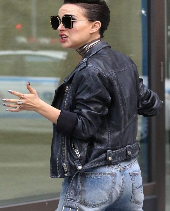 Natalie Portman Vox Lux Motorcycle Leather Jacket (7)