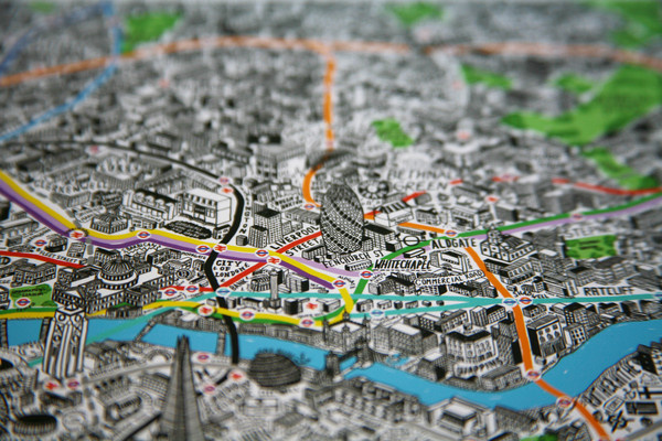 Hand drawn Map of London on the Behance Network #london #maps