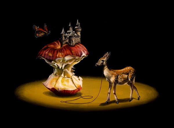 Jacub Gagnon with his deer animal art #surrealism #realism #painting #paintings #art #animal