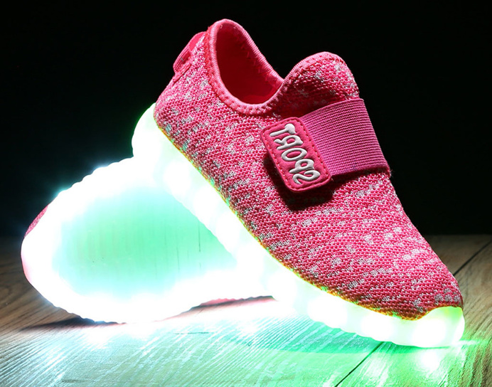 Kid's shoes hot style of male and female light up shoes seven lights
