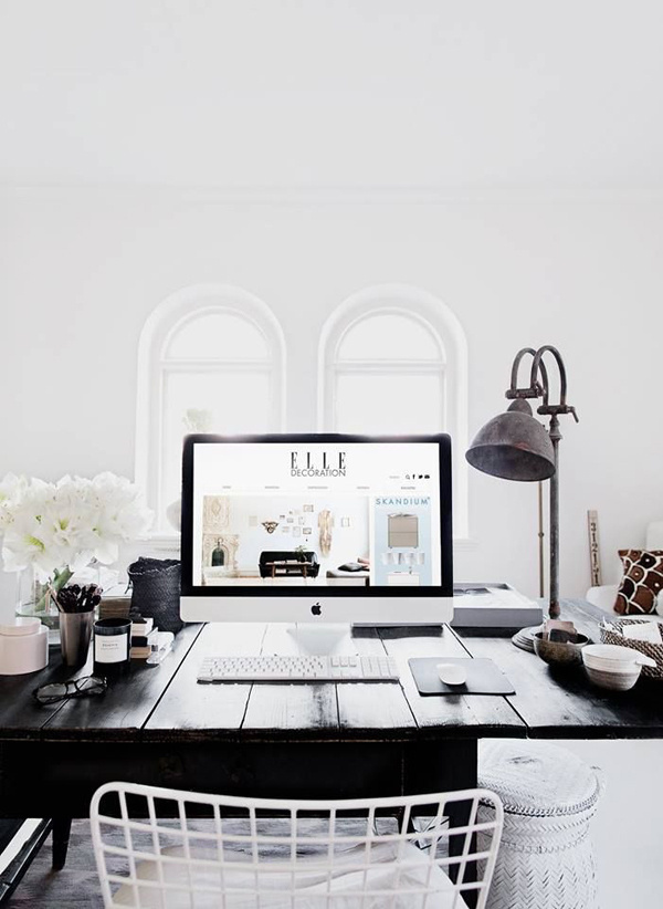 THE STYLE FILES by Danielle – The Black and Beige #white #and #office #home #black #desk #minimal #workspace