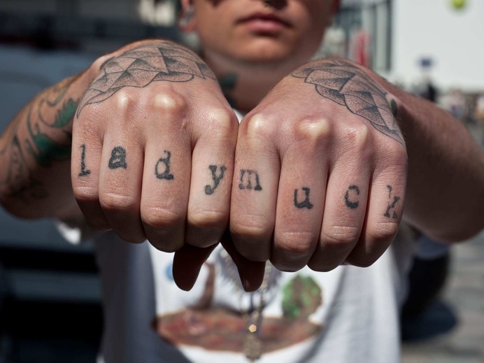 Knuckle Tattoos by Edward Bishop