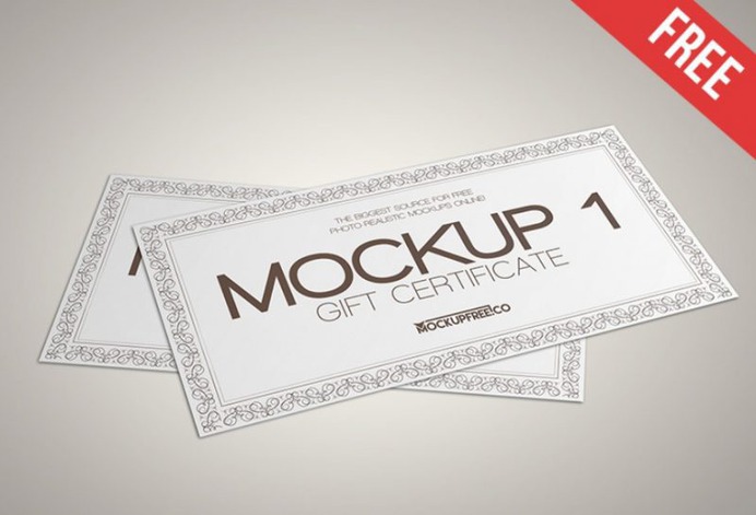Gift Voucher Mockup PSD