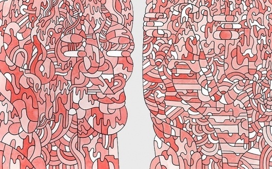 Islands in LA- Luke Ramsey Artist Portfolio #abstract #illustration #red #art