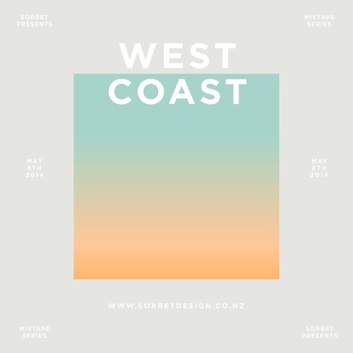 West Coast #sorbet #sorbet design #cd #album #album cover #gradient #minimal