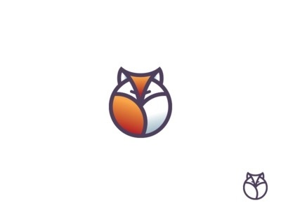 Rounded FOX #fox #icon #mike #logo #circle #bruner