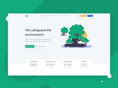 Leaf - Nonprofit Environmental Bootstrap 4 Template