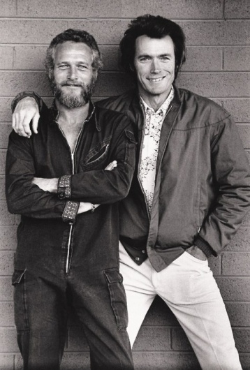 Cooler Than Before (awesomepeoplehangingouttogether: Paul Newman and...) #eastwood #newman #clint #paul