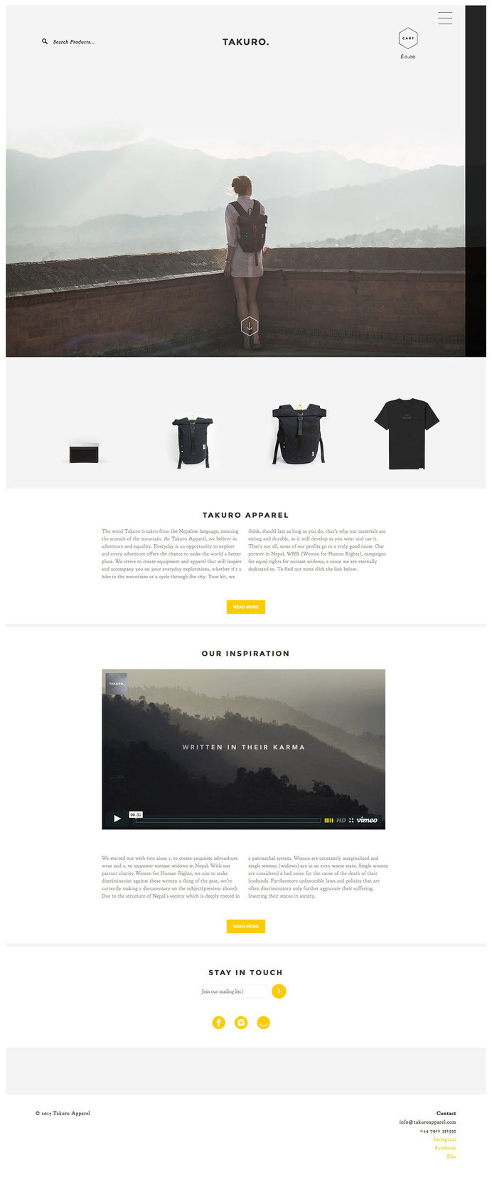 Takuro Apparel - homepage layout design #page #design #graphic #home #website #digital #product #layout #landing