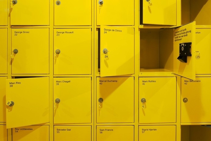 Moderna Museet — Stockholm Design Lab #lab #design #moderna #yellow #details #copy #lockers #environmental #museet #stockholm #artists #numbers