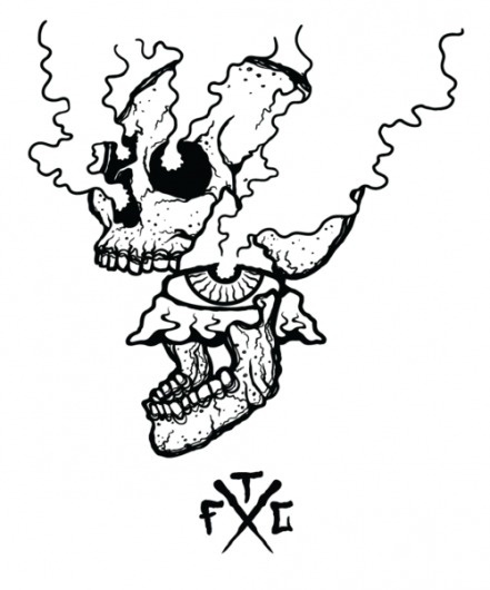 RAWZ #white #black #tfc #freedom #illustration #skull #club
