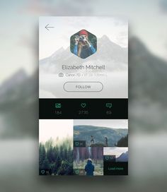 Photo App: Profile Page [.sketch] on Behance
