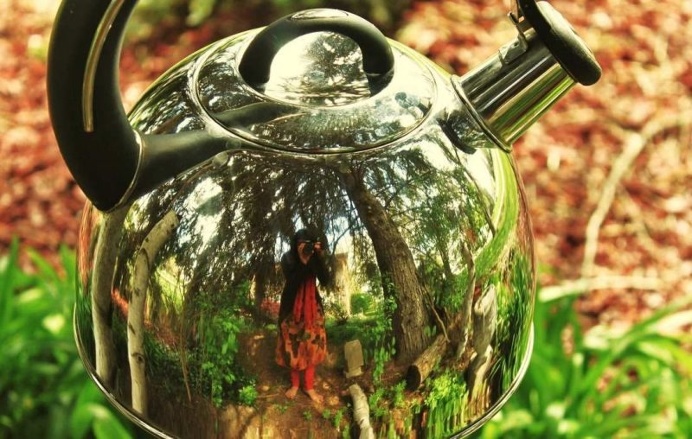 The Tea Kettle Adventures: Reflected Self-Portraits by Esha Biswas