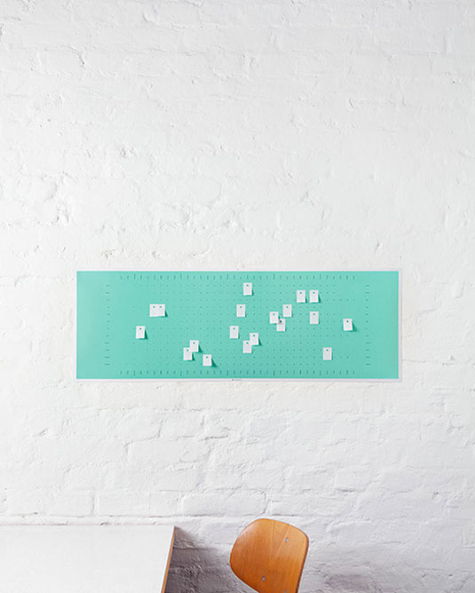 This wall calendar was designed by German company Populaere Produkte and comes complete with 100 post-it notes, each with a hole to mark and