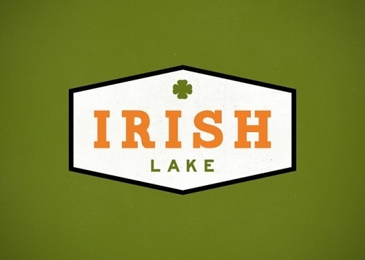 Branding 10,000 Lakes #branding #orange #crest #illustration #lake #logo #irish #green