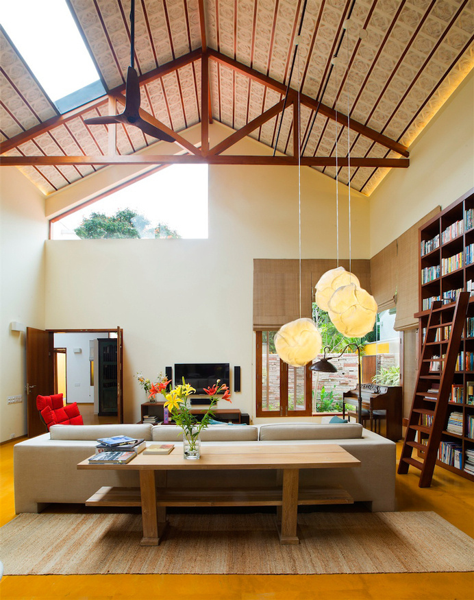 Library House contemporary architecture and nostalgic air - www.homeworlddesign. com (11) #architecturea #india #interiors