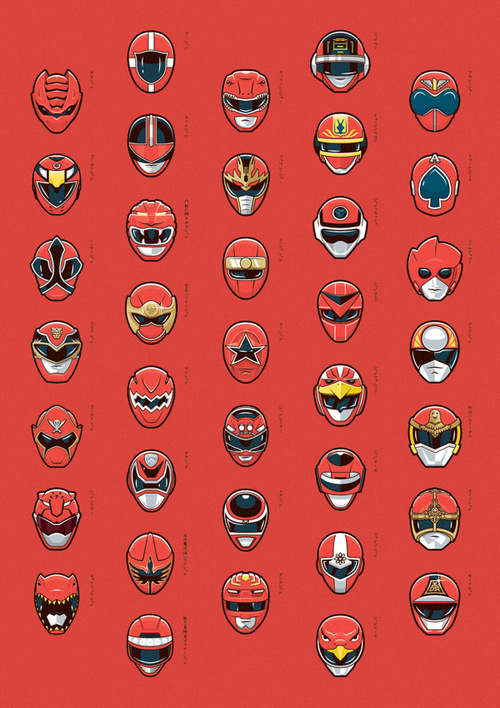 red super sentai #illustration