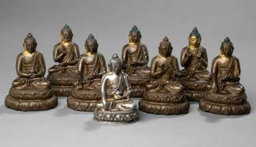 The Seven medicine Buddhas and Buddha Shakyamuni