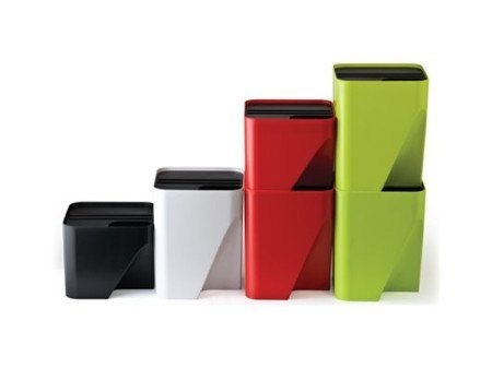 Vibrant Stackable Bins make trash collecting and recycling fun and easy while saving space! #design #product design #industrial design #bin