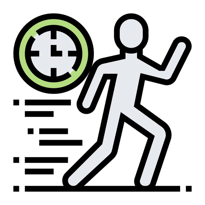 See more icon inspiration related to fast, quick, time and date, stickman, run, work, people and clock on Flaticon.