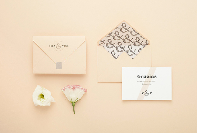 Vega & Vega by Menta . #mark #nature #flowers #stationary #print #graphic #design #envelope