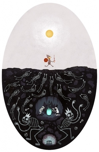 Questing | Bombsfall.com #benson #scott #illustration