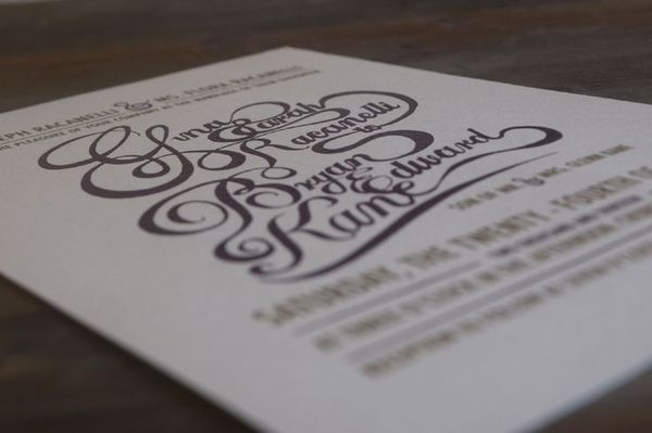 Gina & Bryan's Wedding Invites - Katie Steward's Portfolio #design #invitations #drawn #type #hand
