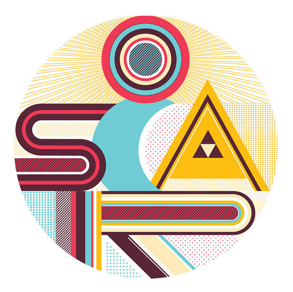 Three peas in a pod typographic large format poster #geometric #typography