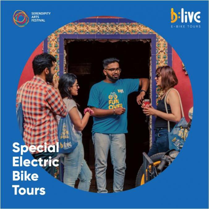 While you immerse yourself in art and culture at #SerendipityArtFestival2019, here's something more you can do. Immerse yourself in lesser-known stories, little anecdotes, lip-smacking feasts and fascinating facts of Panjim on BLive X Serendipity Special Electric Bike Tour. Book on www.blive.co.in using 'BLiveSerendipity200' and avail RS 200 off. Follow BLive on IG - @letsblive for more details.