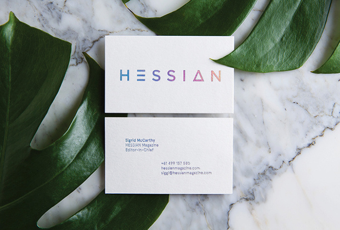 Hessian Magazine by Dylan McDonough #print #design #business #card #graphic #gradient