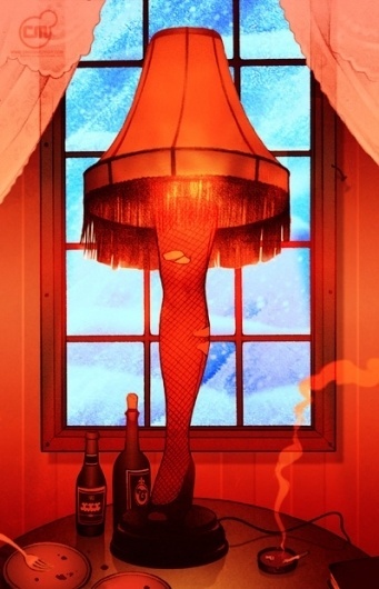 Picture major-award « Illustration | Chris B. Murray #lamp #leg #artwork #ralphie #christmas #story #chrisbmurray