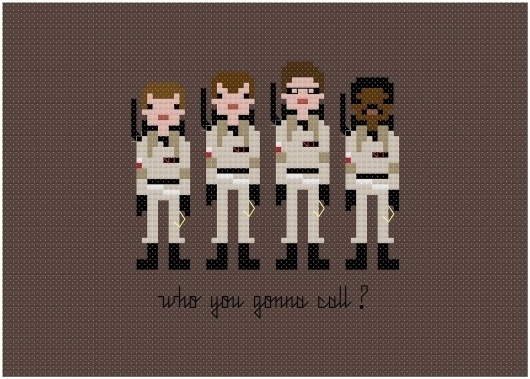 Embroidered samplers put scifi heroes in stitches #pixel