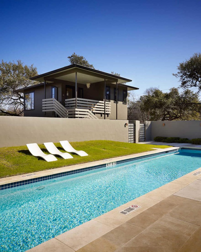 pool, a Sophisticated Hotel Merging History with Contemporary Style in Austin, Texas