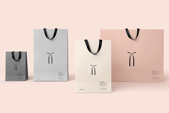 Pastel Colour in Branding – Twice Fashion by Socio Design, United Kingdom
