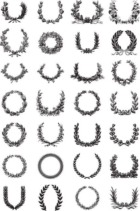 Ornate Wreath Vector Set