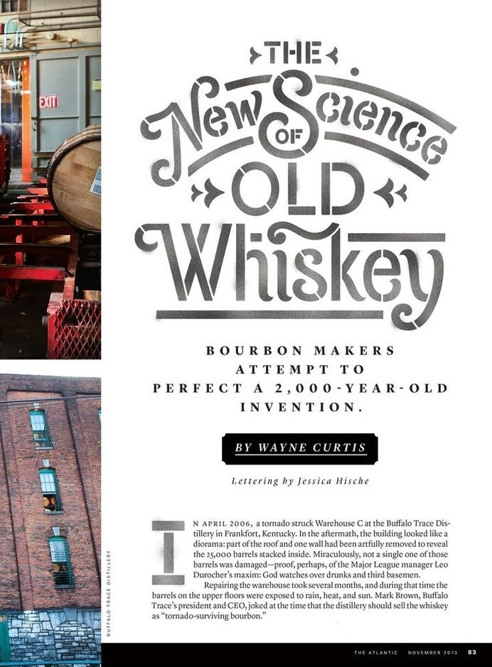 The New Science of Old Whiskey #inspiration #lettering #typography