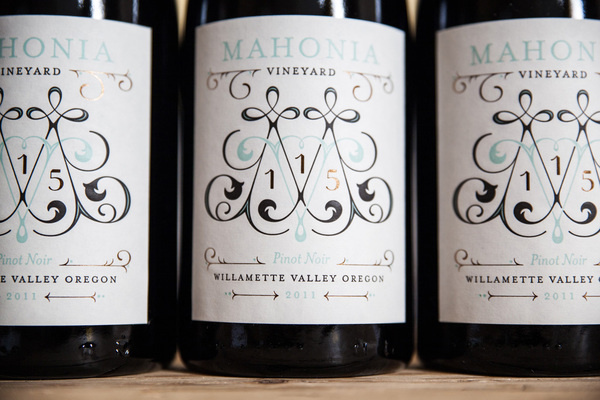 Jessica Hische Mahonia Vineyard #hische #packaging #wine #jessica #typography