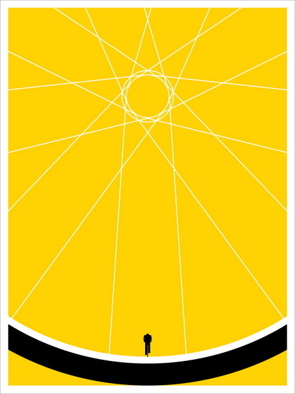 Biker by Jason Munn (SOLD OUT) #illustration #yellow #biker #poster