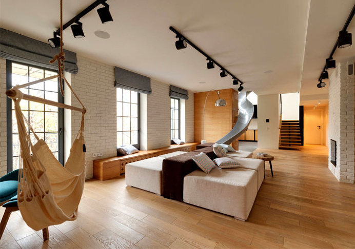 Two-Level Apartment by Ki Design Studio - #architecture, #home, #decor, #interior, #homedecor,