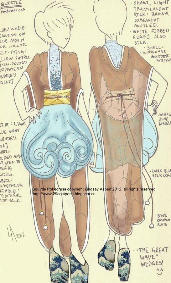 Pokémon inspired gowns for those formal video game battles #fashion #illustration #pokemon